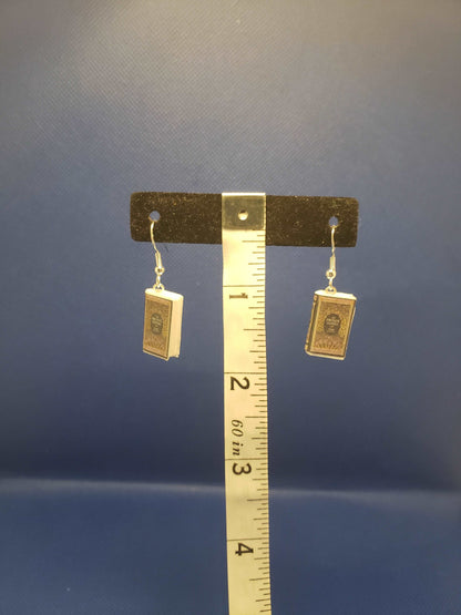 Tiny Book Earrings