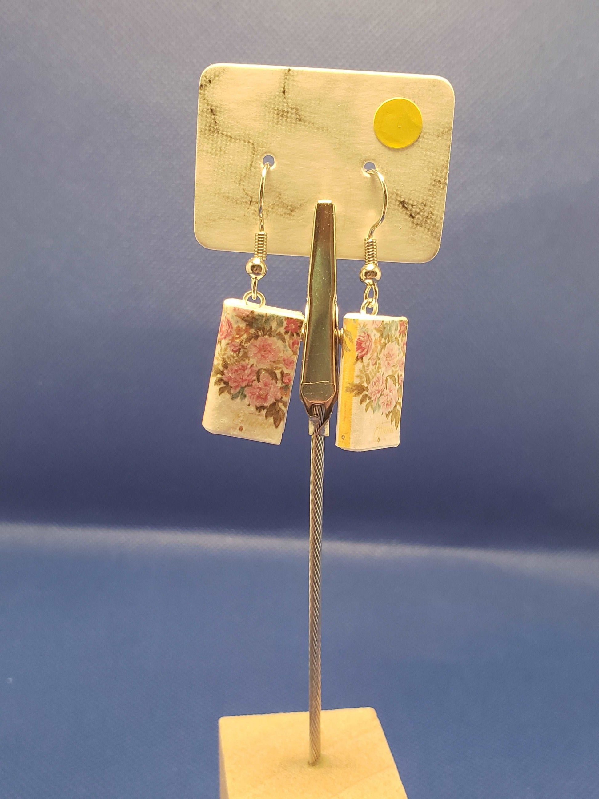 Tiny Book Earrings