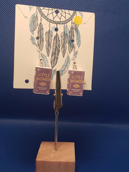 Tiny Book Earrings