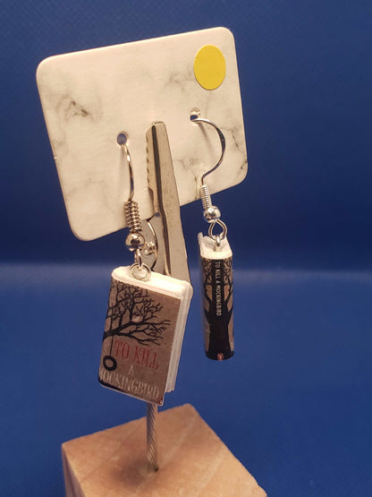 Tiny Book Earrings